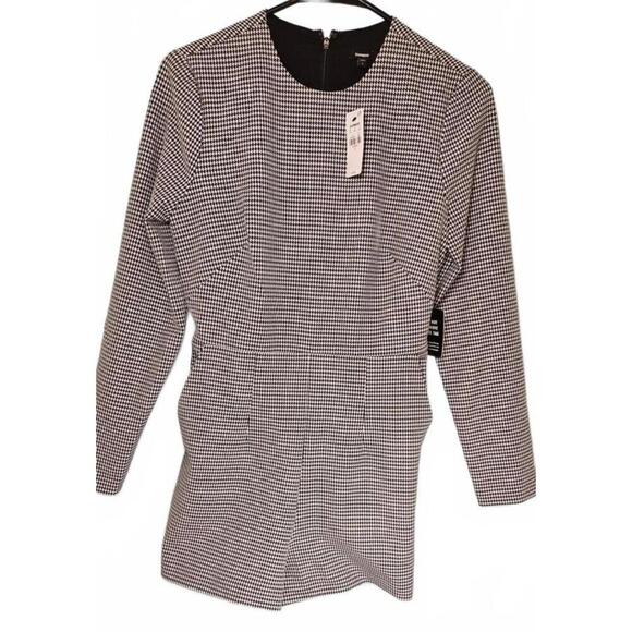 Express Black and White Houndstooth Long Sleeve Romper Size 2 NWT - Picture 10 of 10